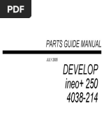 Parts Guide Manual: Develop Ineo+ 250 4038-214