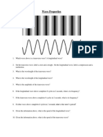 Wave Properties Worksheet