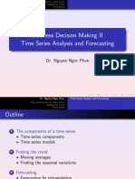 Business Decision Making II Time Series Analysis and Forecasting