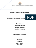 Cuidados y Técnicas de Producción de Semilla