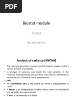 Biostat Module: Anova by Jeanne P.U