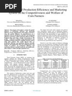 An Analysis of Production Efficiency and Marketing System On The Competitiveness and Welfare of Corn Farmers