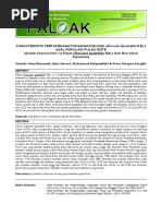 (Growth Characteristics of Faloak (Sterculia Quadrifida R.BR.) From Rote Island Population)