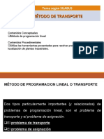 Semana 5 - Método de Transporte y Asignación