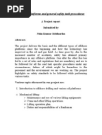 Offshore Platforms and General Safety Task Procedures: A Project Report Submitted by Nitin Kumar Siddhartha Abstract