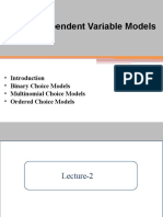 Limited Dependent Variable Models