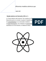 Cuales Son Los Diferentes Modelos Atómicos Que Existen? R/ Existen 8 Que Son