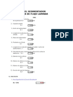 Calculo Del Sedimentador