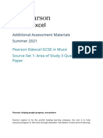 Additional Assessment Materials Summer 2021: Pearson Edexcel GCSE in Music Source Set 1: Area of Study 3 Question Paper