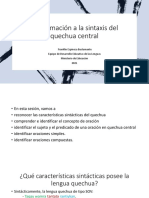 Aproximación A La Sintaxis Del Quechua Central