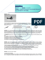 CINEMÁTICA - LISTA 1 - A1-Conceitos Iniciais - A2-Vm - A3-MU - Plataforma FINAL