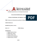 Factores de La Formulación Que Afectan en Su Liberación