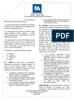 Lista de Exercícios Sobre PRÉ-HISTÓRIA e INTRODUÇÃO À HISTÓRIA - PA