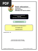 Mathematics P2 Nov 2016 Memo Afr & Eng