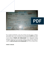 Autentica Tarjeta de Circulacion Negro