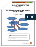 AR8703 SPECIFICATION, ESTIMATION AND VALUATION - Notes - 5 Units