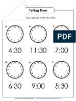 Telling Time Telling Time: Answer Key