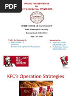 Project Dissertation ON KFC'S Operation Strategies