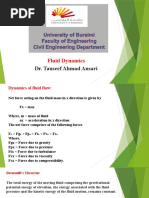 Dr. Tauseef Ahmad Ansari: Fluid Dynamics