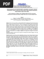 Higher Order Thinking Skills: Pengembangan Instrumen Asesmen (Hots) Pada Mata Pelajaran Bahasa Indonesia Sma Dan SMK