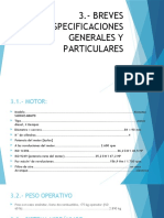 Breves Especificaciones Generales y Particulares