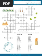 Singular To Plural Interactive Crossword