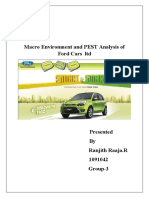 Macro Environment and PEST Analysis of Ford Cars LTD