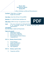 Physics 1031 Introductory Physics Spring 2021