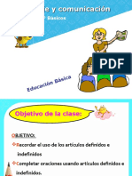 Articulos Definidos e Indefinidos