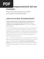 Los 4 Temperamentos Del Ser Humano