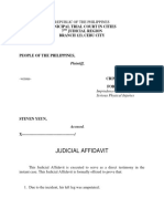 Judicial Affidavit: Municipal Trial Court in Cities 7 Judicial Region Branch 123, Cebu City