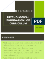 Psychological Foundation of Curriculum