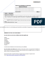 Guía de Autoaprendizaje Nombre:: Asignatura: Ciencias Naturales