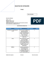 Formato Solicitud de Cotización