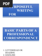 Purposeful Writing FOR Professions