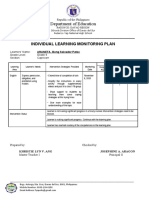 Individual Learning Monitoring Plan