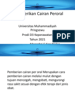 Memberikan Cairan Peroral