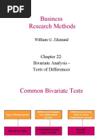 Business Research Methods: Bivariate Analysis - Tests of Differences