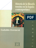 Historia de La Filosofía Tomista en La España Contemporánea