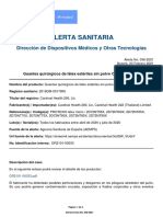 Alerta No - #036-2021 - Guantes Quirúrgicos de Látex Estériles Sin Polvo Cardinal Health