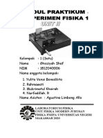 LAPORAN UNIT 2 INTERFEROMETER MICHELSON (Ghoziyah Shaf - 1812040006 - Pendidikan Fisika B)