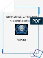 International Affairs Unit Accomplishment