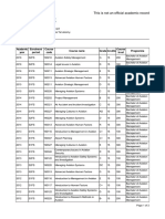 Courses: This Is Not An Official Academic Record