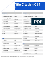 Working Title Citation CJ4: Quick Reference Checklist