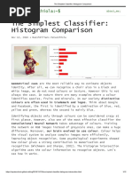 The Simplest Classifier - Histogram Comparison