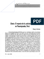 "Chuta: El Espacio de La Práctica Social en Pacariqtambo, Perú" - Gary Urton (1984)