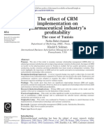 Nedra Bahri-Ammari Dan Khalid S. Soliman (The Effect of CRM Implementation On Pharmaceutical Industry's Profitability The Case of Tunisia)