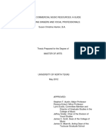 Thesis Prepared For The Degree of MASTER OF ARTS