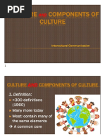 Culture and Components of Culture