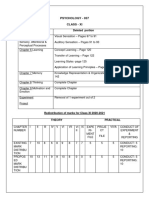 Chapter No. & Name Deleted Portion: Psychology - 037 Class - Xi